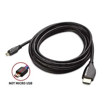 Cable Matters High-Speed 4K@60Hz Micro HDMI to HDMI Cable - 10ft, Ideal for Tablet, Notebook, Camera, Raspberry Pi 4 and Raspberry Pi 5
