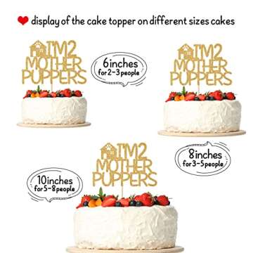 I'm Two Mother Puppers Cake Topper for Pet Birthdays