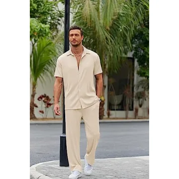 Men's Stylish Matching Shirt and Pant Set for Casual Wear