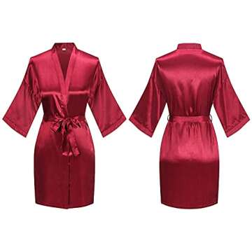 Elegant Women's Short Robes - Perfect for Brides & Spa Days