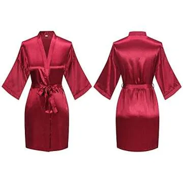 Elegant Women's Short Robes - Perfect for Brides & Spa Days