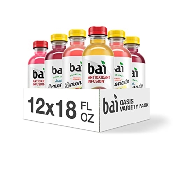 Bai Flavored Water Oasis Variety Pack - Antioxidant Infused, 12 Count