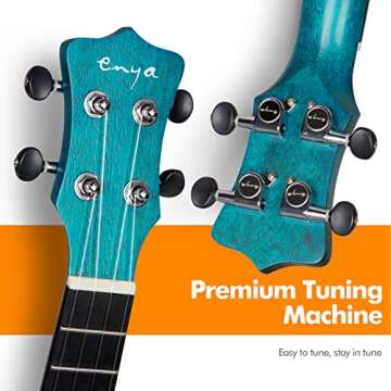 Enya Concert Ukulele 23 Inch Starter Kit with Lessons & Accessories