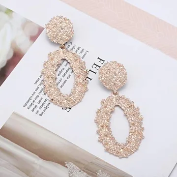 Gorgeous Boho Textured Drop Earrings for Women