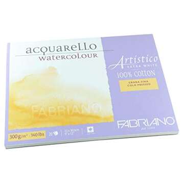 Fabriano Artistico 140 lb. Cold Press 20 Sheet Block 9x12" - Extra White