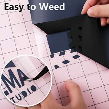 CAREGY Heat Transfer Vinyl HTV for T-Shirts 12 Inches by 12 Feet Roll (Black)