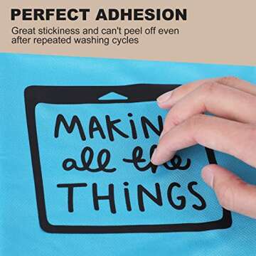 CAREGY Heat Transfer Vinyl HTV for T-Shirts 12 Inches by 12 Feet Roll (Black)