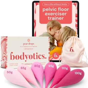 Bodyotics Pelvic Floor Exercise Device - Strengthen Bladder Control with Kegel Weights - Set of 6 fo...