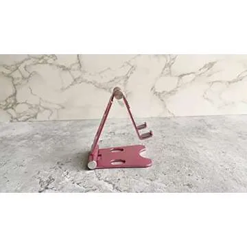 Stylish Pink Phone Stand - Ahdeau Foldable Aluminum Dock