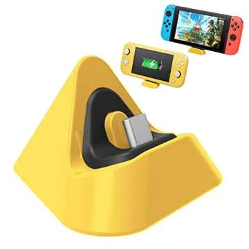 Portable Charging Dock for Nintendo Switch Lite - Yellow