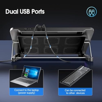 UltraCool 6-Fan Gaming Laptop Cooling Pad Adjustable Quiet
