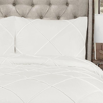 Elegant Lush Decor Diamond Pom Pom Comforter King Set