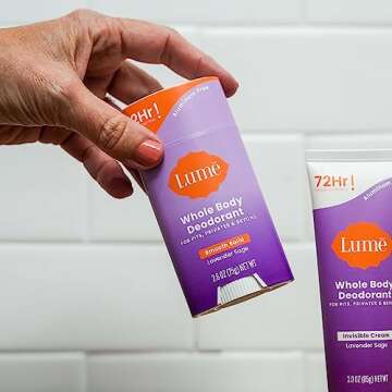 Lume Whole Body Deodorant And Soap - 2.6 Ounce Smooth Solid Stick With 72 Hour Odor Control and 5 Ounce Triple Milled Soap - Aluminum Free, Baking Soda Free and Skin Loving (Lavender Sage)