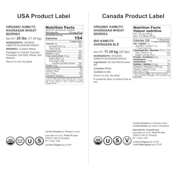 Organic Kamut Wheat Berries – Non-GMO Whole Grain 25 lbs