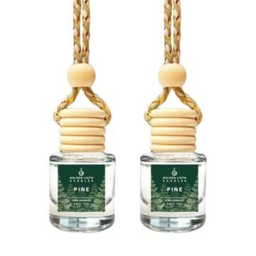 Car Air Freshener Hanging (Pack of 2) | Pine Car Scent | Cute Car Fragance Oil Diffuser | Car Freshe...