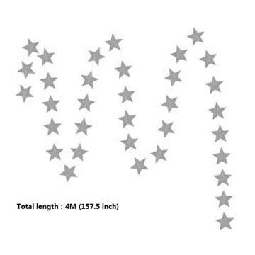 Fecedy Holographic Circle Garlands Silver Party Supplies Hanging Streamer Backdrop Unicorn Mermaid Theme Birthday Decorations Baby Shower Graduation Wedding Euphoria Bachelorette