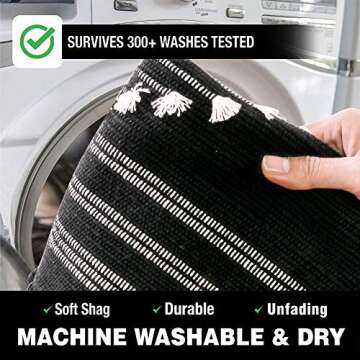 Stylish 2x4 Boho Kitchen Rug with Washable Design