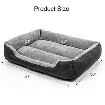 Dog Beds, Washable Pet Mattress Comfortable and Warming Rectangle Bed for Medium and Large Dogs, Cat...