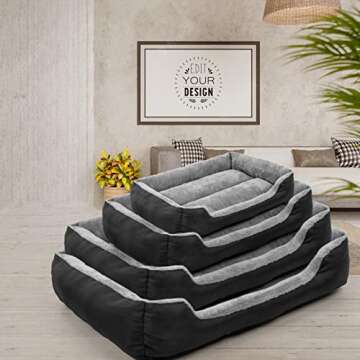 Dog Beds, Washable Pet Mattress Comfortable and Warming Rectangle Bed for Medium and Large Dogs, Cat Pets.