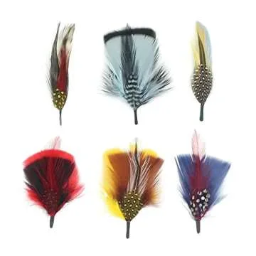 Assorted Feather Packs for Hats and Fedoras - 6 Pack