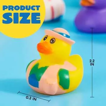 JOYIN 60 Pcs Rubber Ducks, Random Assortment Ducks Bulk with Mesh Carry Bag, Mini Rubber Duckies for Toddler Baby Bath Toys, Kids Bath Pool Toys Birthday Gifts Party Favors