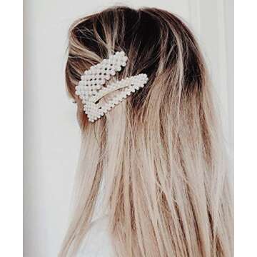 14 Pcs Pearl Hair Clips for Women Hair Clip Gifts for Friends Handmade Pearl Hair Pins for Girls Hair Barettes for Women Fashion Hair Accessories for Party Wedding