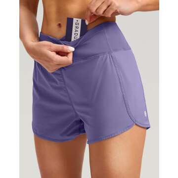 G Gradual Women's Workout Shorts with Phone Pockets