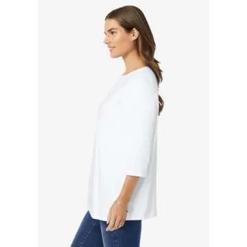Plus Size Perfect Boatneck Tee - Stylish and Comfortable