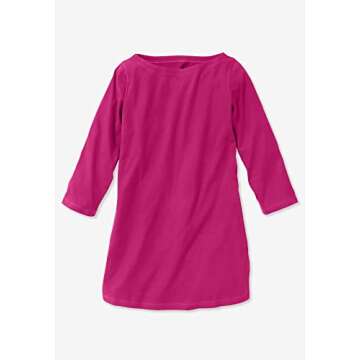 Plus Size Perfect Boatneck Tee - Stylish and Comfortable