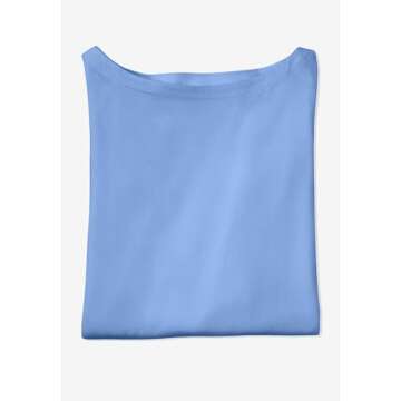 Plus Size Perfect Boatneck Tee - Stylish and Comfortable