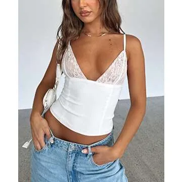 Chic Women's Y2K Spaghetti Strap Crop Tank Top