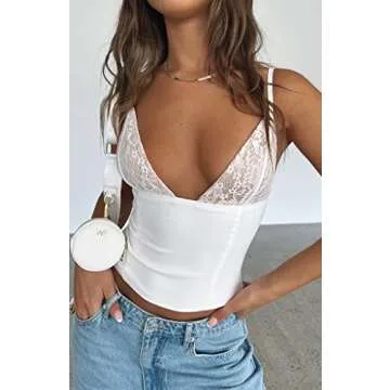 Chic Women's Y2K Spaghetti Strap Crop Tank Top
