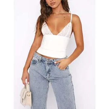 Chic Women's Y2K Spaghetti Strap Crop Tank Top