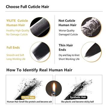 YILITE 16 Inch Blonde Tape In Hair Extensions for Styling
