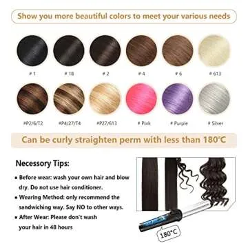 YILITE 16 Inch Blonde Tape In Hair Extensions for Styling