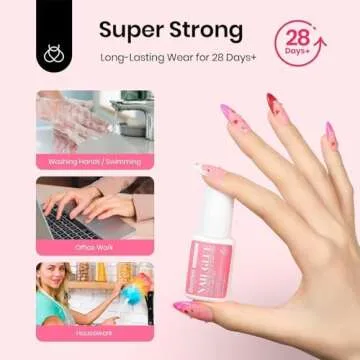 Beetles 10ML Super Strong Nail Glue for Press Ons, Nail Tips, Acrylic Nails No Uv Light Needed Nail ...