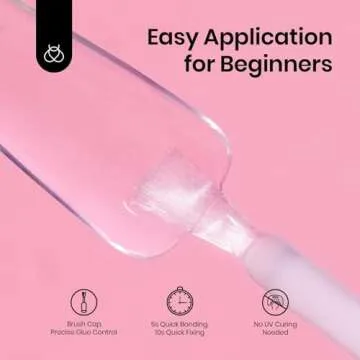 Beetles 10ML Super Strong Nail Glue for Press Ons, Nail Tips, Acrylic Nails No Uv Light Needed Nail Bond Brush in Nail Glue for Press On Nails Fake Nails Long Lasting Nails Glue for Beginners DIY Home