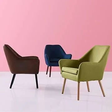 Mid Century Aged Fabric Armchair - Stylish and Comfortable