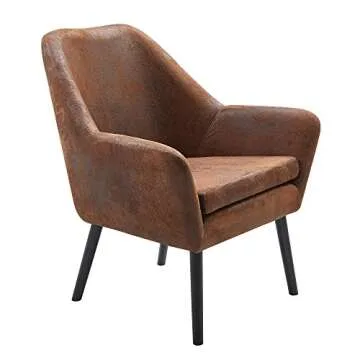 Mid Century Aged Fabric Armchair - Stylish and Comfortable