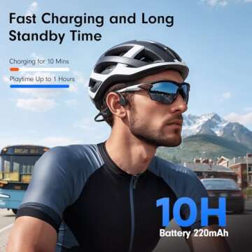 Yomdud Bone Conduction Headphones with 10H Playtime
