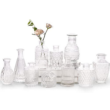 Stylish Glass Bud Vase Set for Weddings and Home Decor