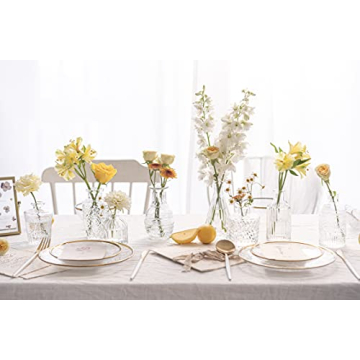 Stylish Glass Bud Vase Set for Weddings and Home Decor