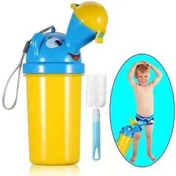 [500ML] Portable Baby Child Kids Travel Potty with Clean Brush,Hygienic Leak Proof Urinal Emergency ...