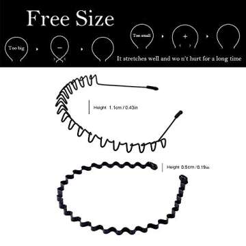 Metal Hair Hoop Band for Unisex Fashionable Headwear
