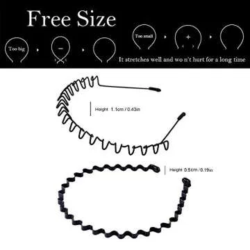 Metal Hair Hoop Band for Unisex Fashionable Headwear