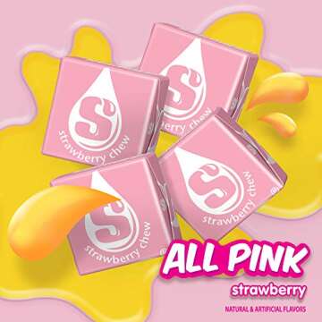 STARBURST All Pink Fruit Chews Chewy Candy Bulk Pack, Sharing Size, 15.6 Ounce (Pack of 6)
