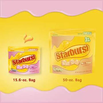 STARBURST All Pink Fruit Chews Chewy Candy Bulk Pack, Sharing Size, 15.6 Ounce (Pack of 6)