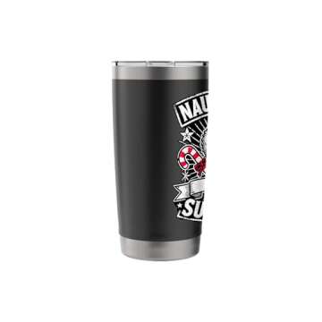 Naughty List Survivor Gothic Christmas Skull Stainless Steel Insulated Tumbler