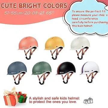 Kids Helmet, SIFVO Kids Bike Helmet Skateboard Helmet Scooter Helmet All-Round Protection Boys Girls Bike Helmet Adjustable & Durable 51-55cm