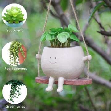 Swing Face Planter for Indoor and Outdoor Plants